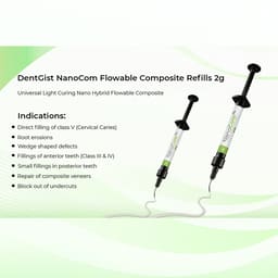 DentGist NanoCom Flowable Composite Refills 2g - 6
