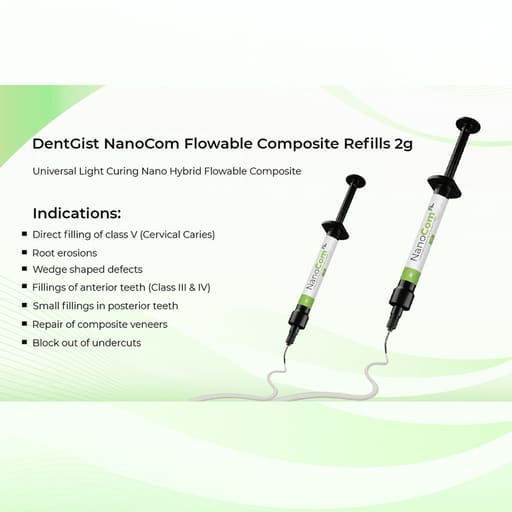 DentGist NanoCom Flowable Composite Refills 2g
