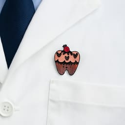 iDENTical Strawberry Tooth Shape Brooch - Pack of 1 (ZYR-7369) - 3