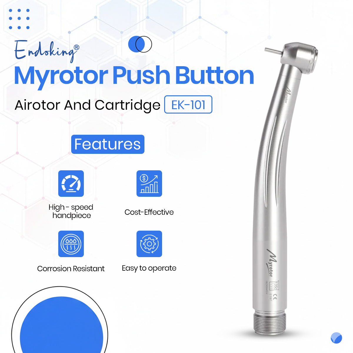 Endoking Myrotor Push Button Airotor And Cartridgee