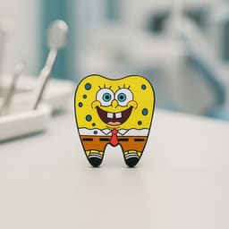 iDENTical SpongeBob Tooth Shape Brooch - Pack of 1 (ZYR-7013) - 3
