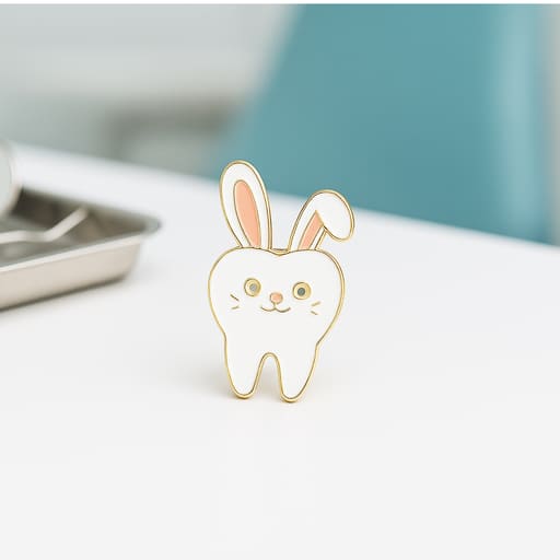 iDENTical Tooth With Rabbit Ear Shape Brooch - Pack of 1 (ZYR-7359)