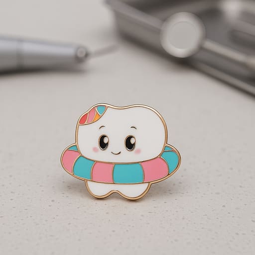 iDENTical Tooth With Swim Ring & Cap Shape Brooch Pack Of 1 (ZYR-7376)