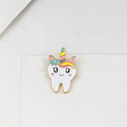 iDENTical Unicorn Tooth Shape Brooch - Pack of 1 (ZYR-7358) - 4