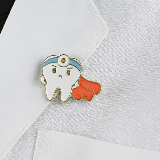 iDENTical Tooth With Cloak Shape Brooch - Pack Of 1 (ZYR-7361)