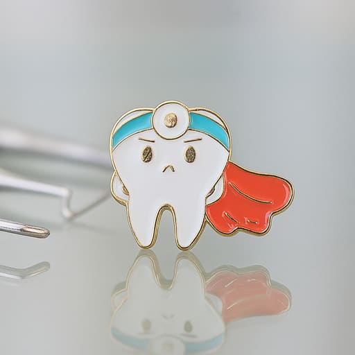 iDENTical Tooth With Cloak Shape Brooch - Pack Of 1 (ZYR-7361)