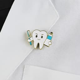 iDENTical Tooth With Toothbrush & Toothpaste Shape Brooch - Pack Of 1 (ZYR-7367) - 2