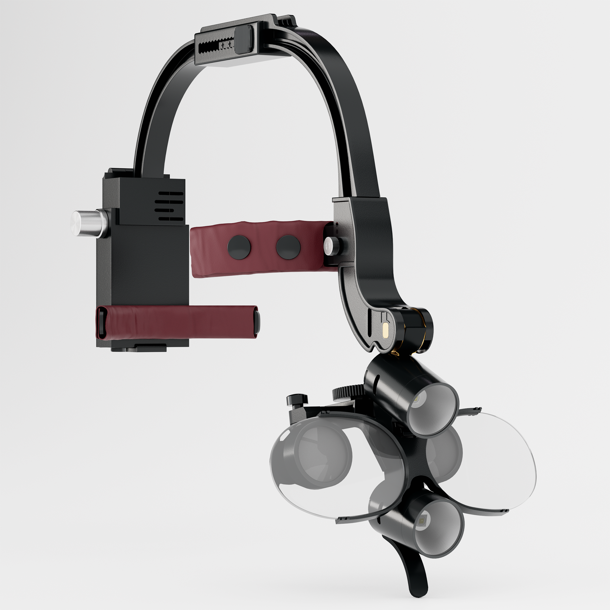 Waldent Head Mounted Double Light Magnifying Surgical Loupes