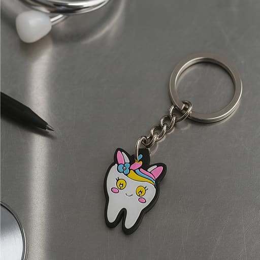 iDENTical Unicorn Tooth Shape Keychain ZYR-3006-1