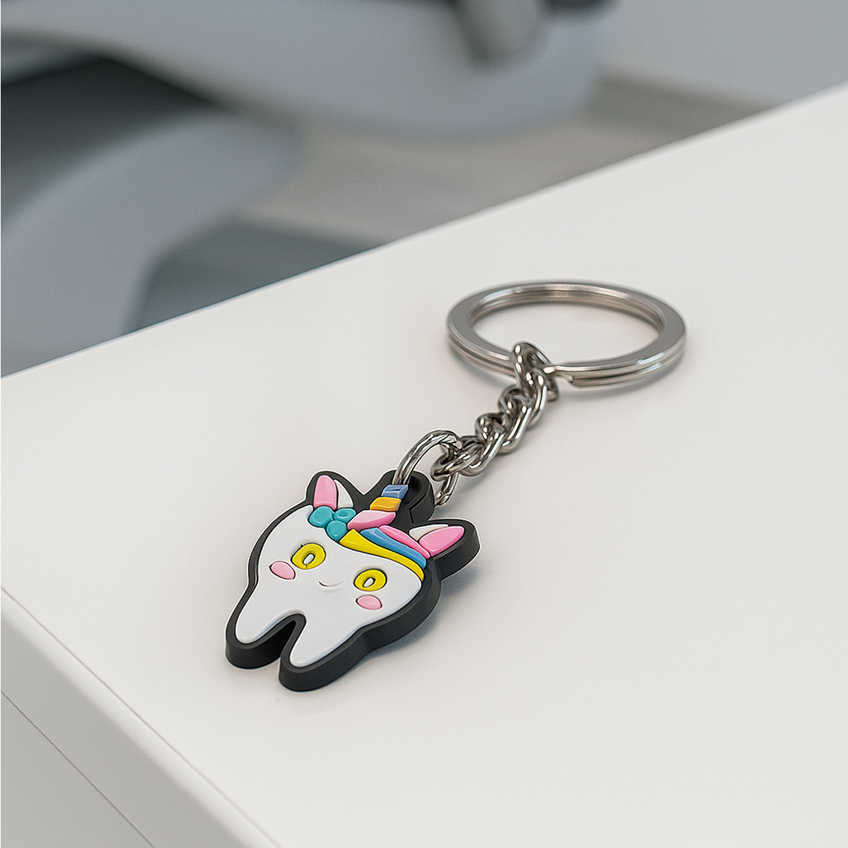 iDENTical Unicorn Tooth Shape Keychain ZYR-3006-1