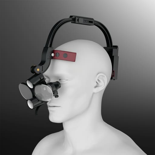 Waldent Head Mounted Double Light Magnifying Surgical Loupes