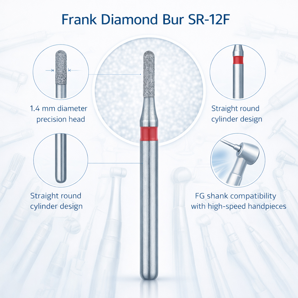 Frank Diamond Bur SR-12F | Made in Germany (Pack of 5)