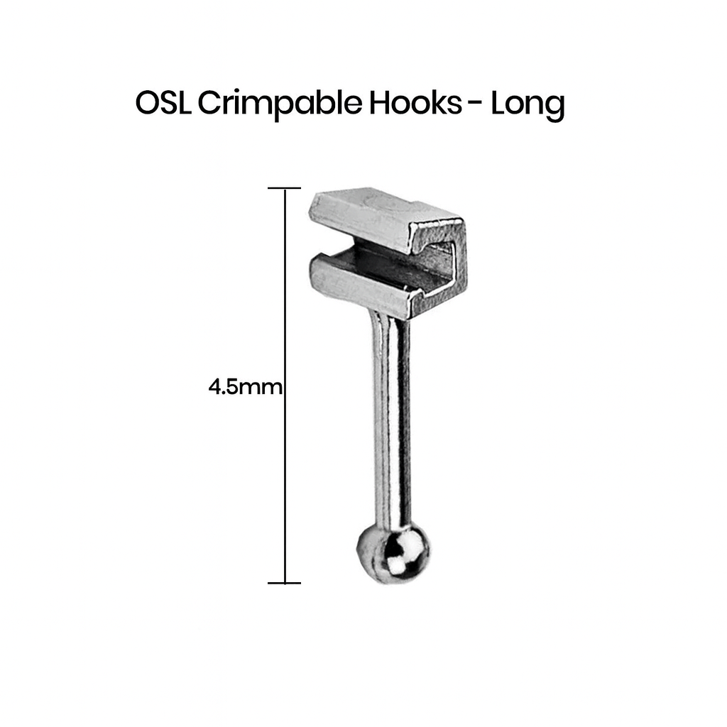 OSL Crimpable Hooks - Long (Pack Of 10)