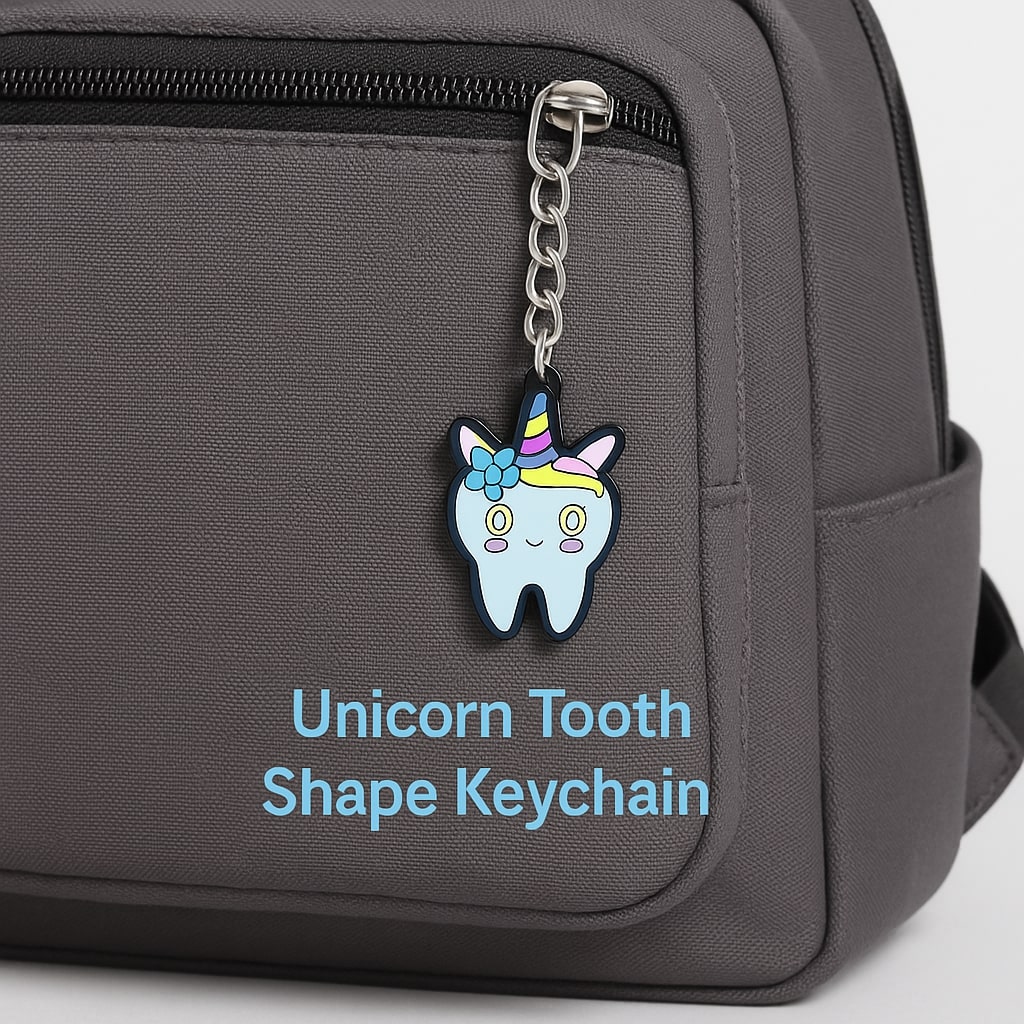 iDENTical Unicorn Tooth Shape Keychain ZYR-3006-1