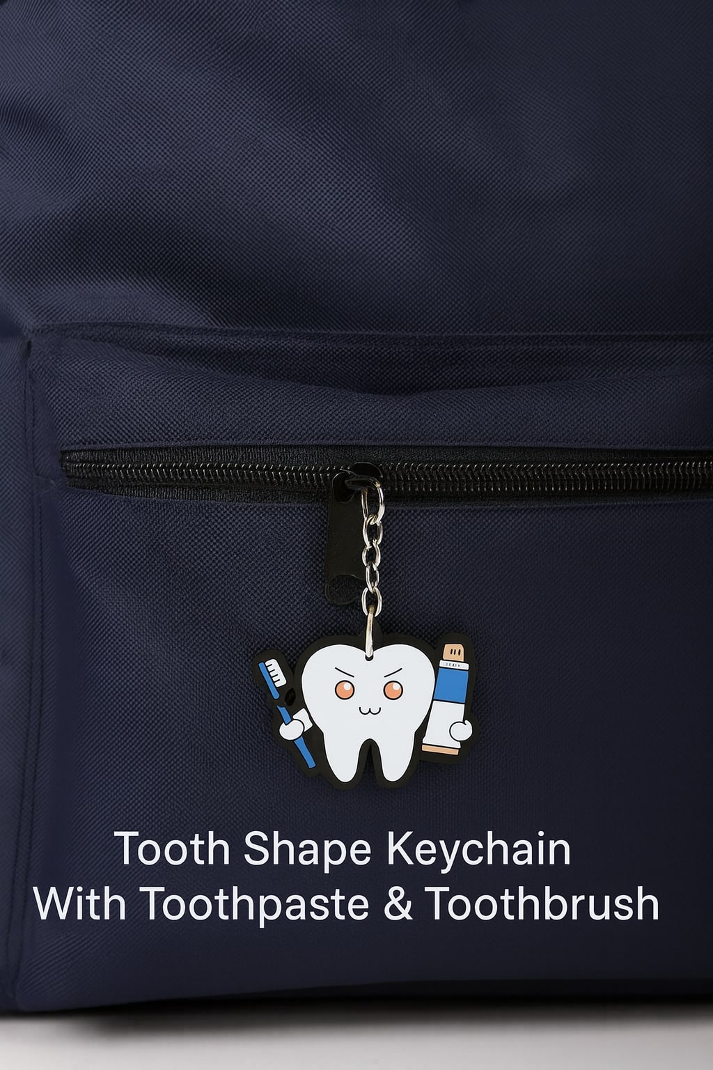iDENTical Tooth Shape Keychain With Toothpaste & Toothbrush
