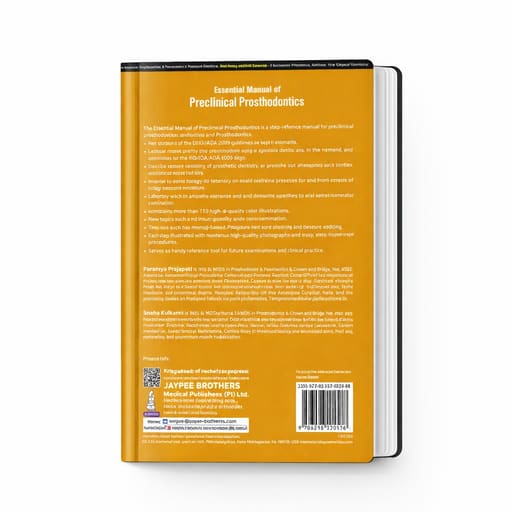 Jaypee Medical Essential Manual of Preclinical Prosthodontics 2nd Edition | Paranjay Prajapati & Sneha Kulkarni (ISBN - 161006)