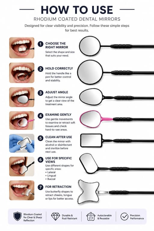 Julldent Premium Dental Photography Mirror (JULL-DENT 198)