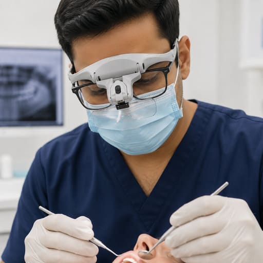 Jinguang Dental Loupes With LED Light And 5 Lenses 1.0x 1.5x 2.0x 2.5x 3.5x