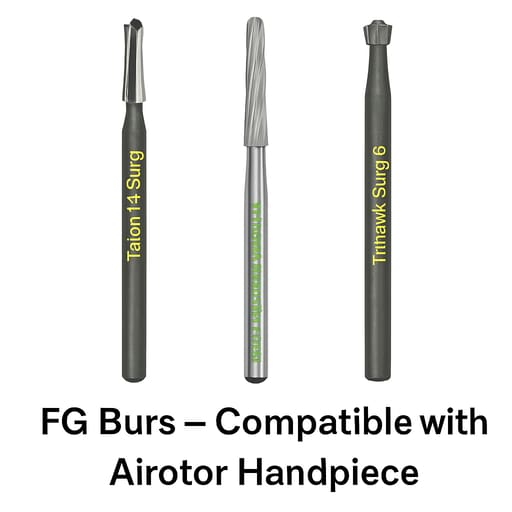 TriHawk Surgical FG Airotor Burs