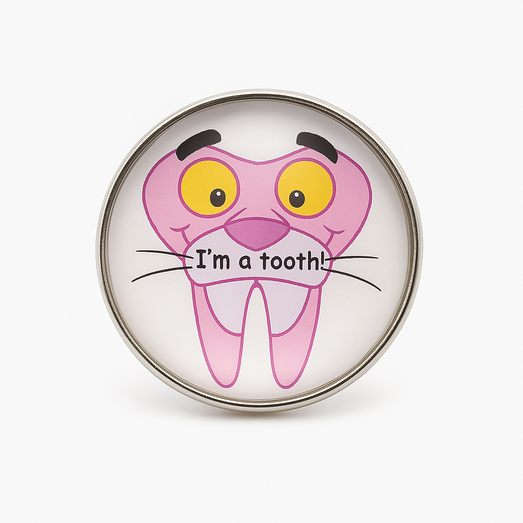iDENTical Pink Panther Tooth Shape Brooch ZYR-4017