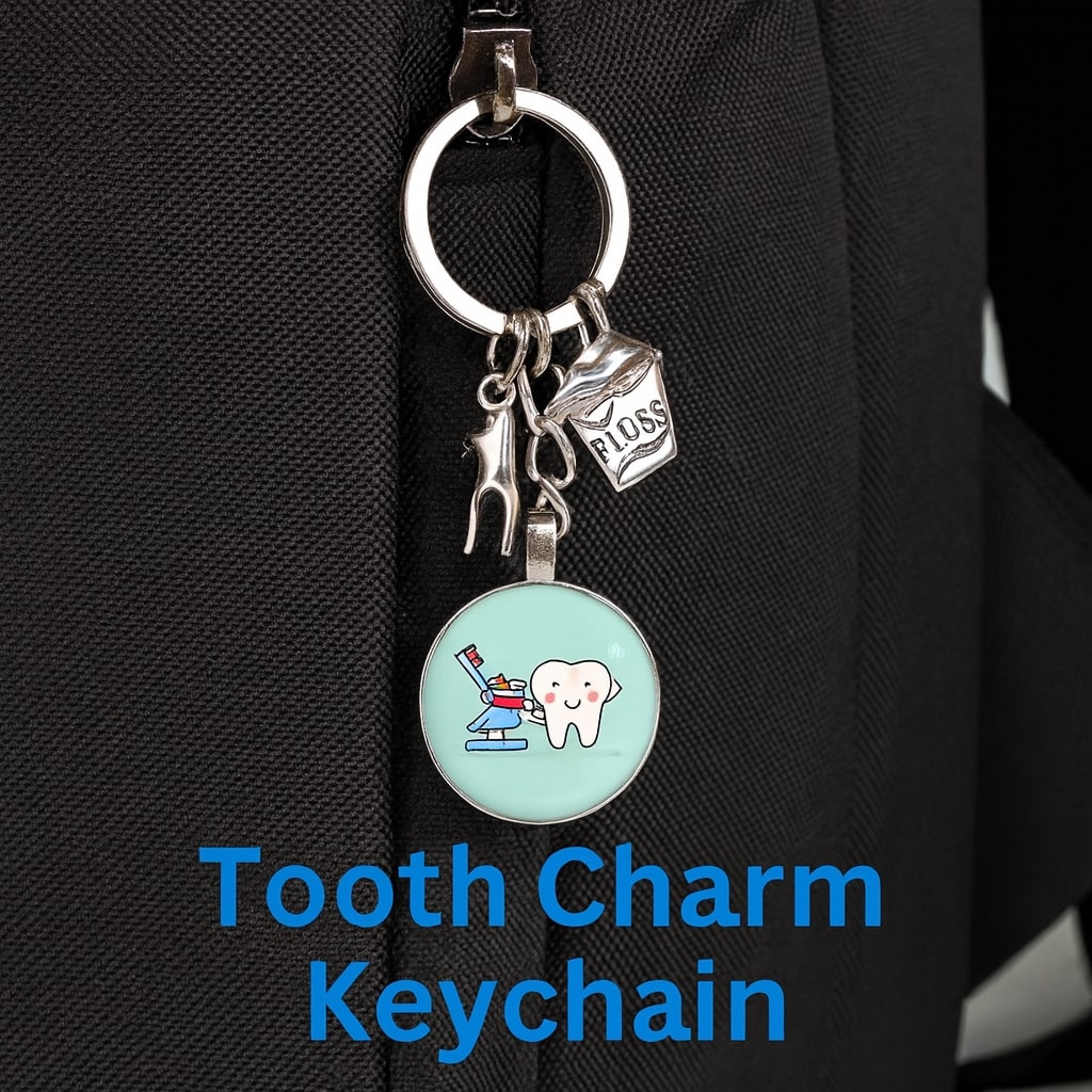 iDENTical Tooth Charm Keychain - Green ZYR-4071