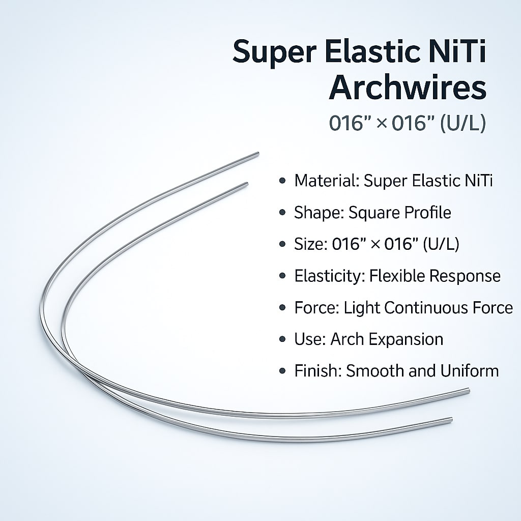 OrthoMetric Flexy NiTi Super Elastic Archwires - Square (10/Pk)