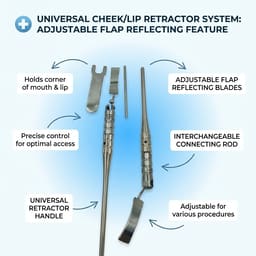 Julldent Dual Cheek & Flap Retractor - 8