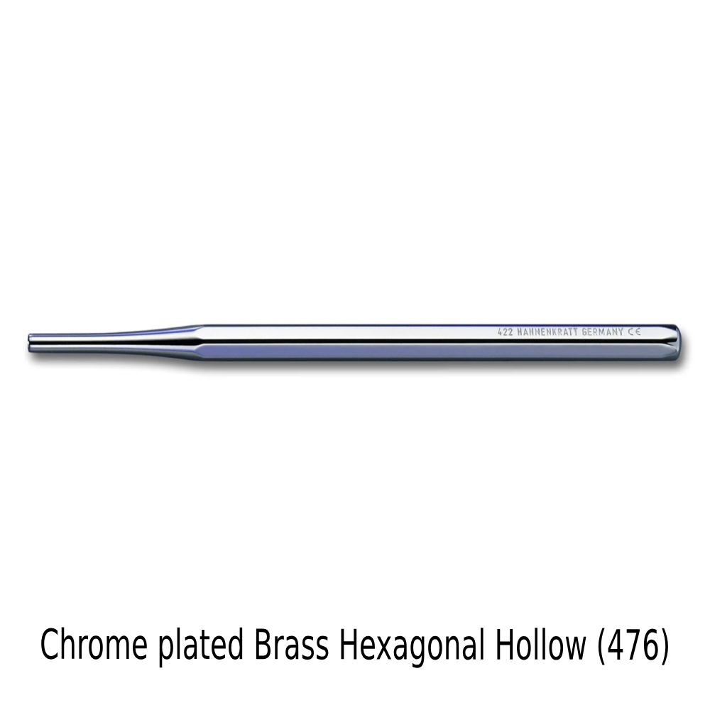 Hahnenkratt SS MM Handles 1/pk - Chrome plated Brass Hexagonal Hollow (476)