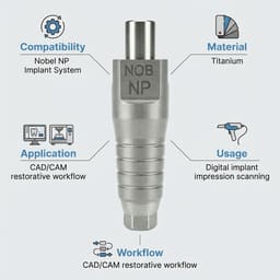 Dentaltech Scan body - Nobel Biocare NP Implant Compatible  - 6