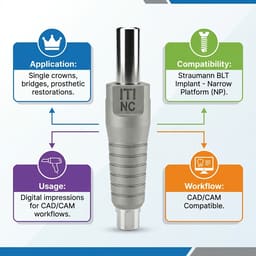 Dentaltech Scan body - Straumann BLT NC Implant Compatible - 8