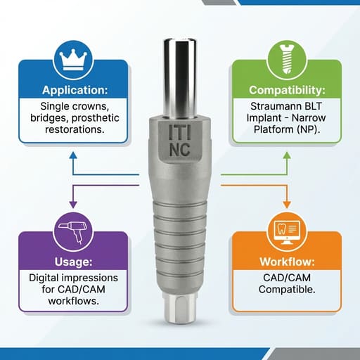 Dentaltech Scan body - Straumann BLT NC Implant Compatible