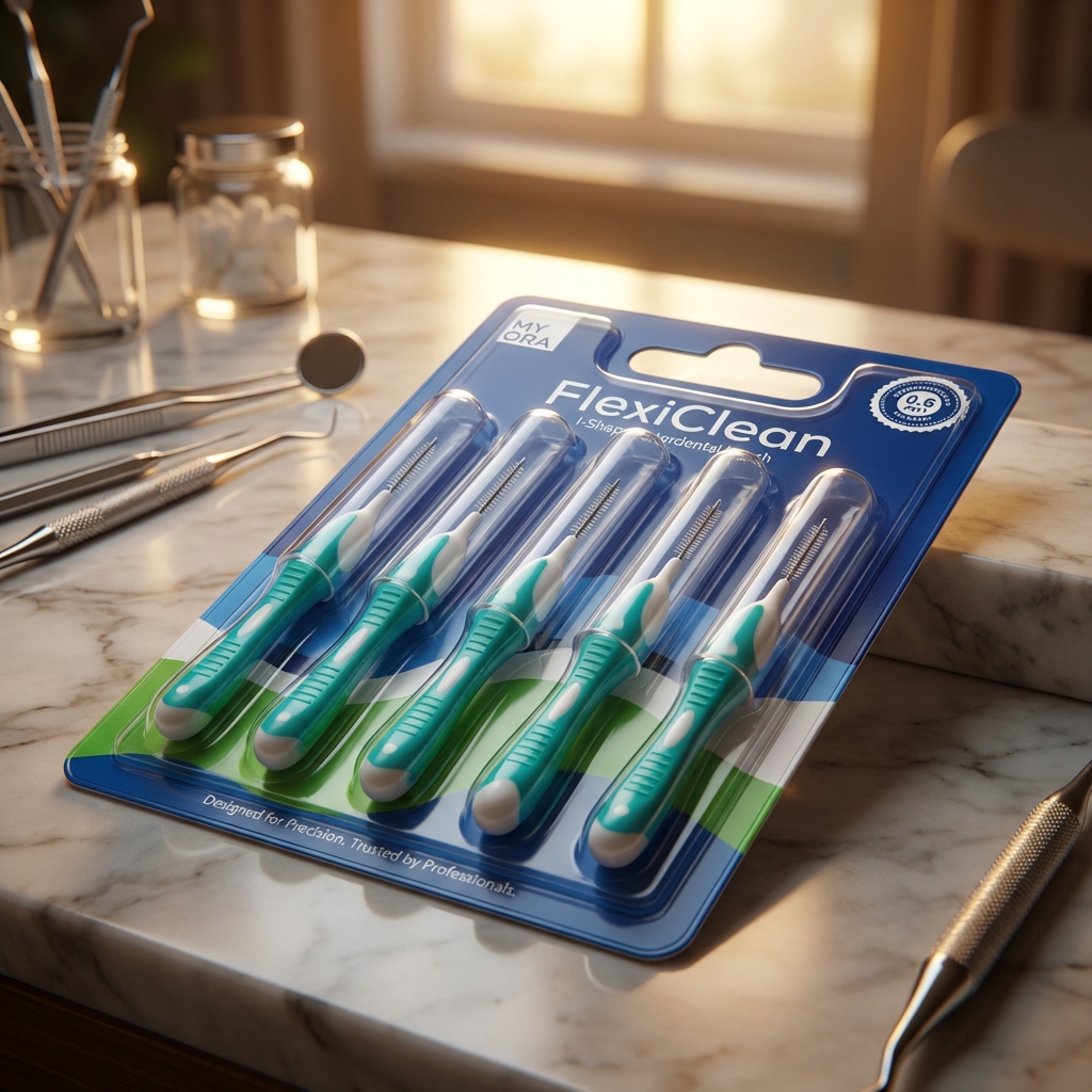 MyOra FlexiClean I-Shape Interdental Brush 0.6mm Green - Pack Of 1