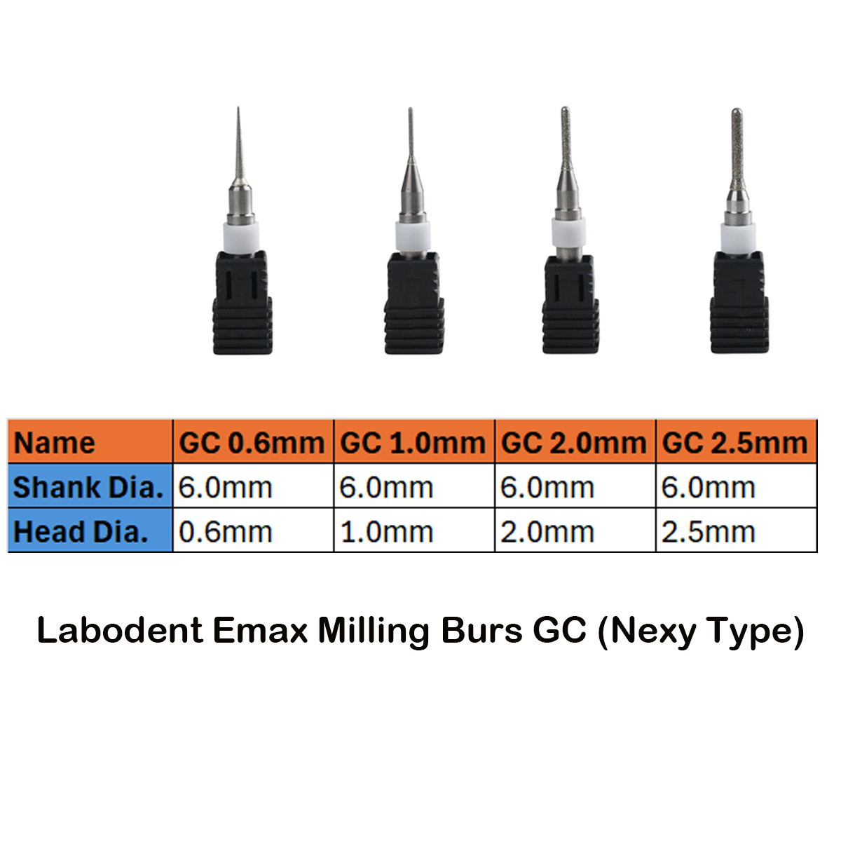 Labodent Emax Milling Burs GC (Nexy Type)
