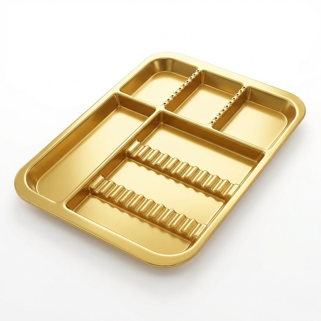 ET Dental Clinical Instrument Tray - Golden