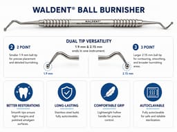 Waldent Ball Burnisher - 1.9 X 2.15mm (15/833) - 3