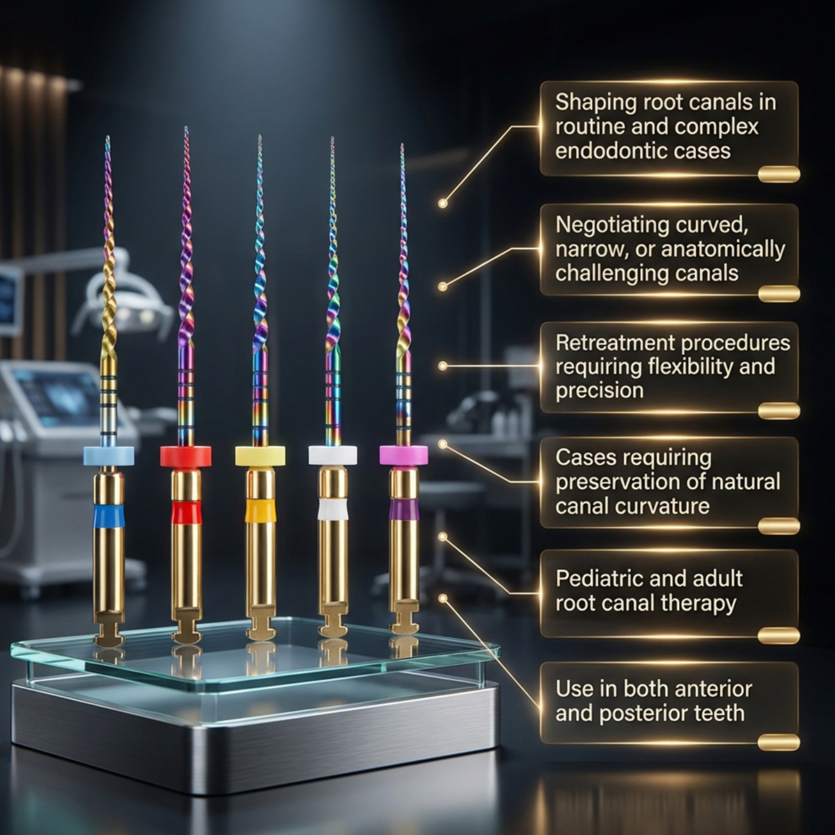 MIK CurvXPro NiTi Rotary Files - 25mm (Pack of 6)