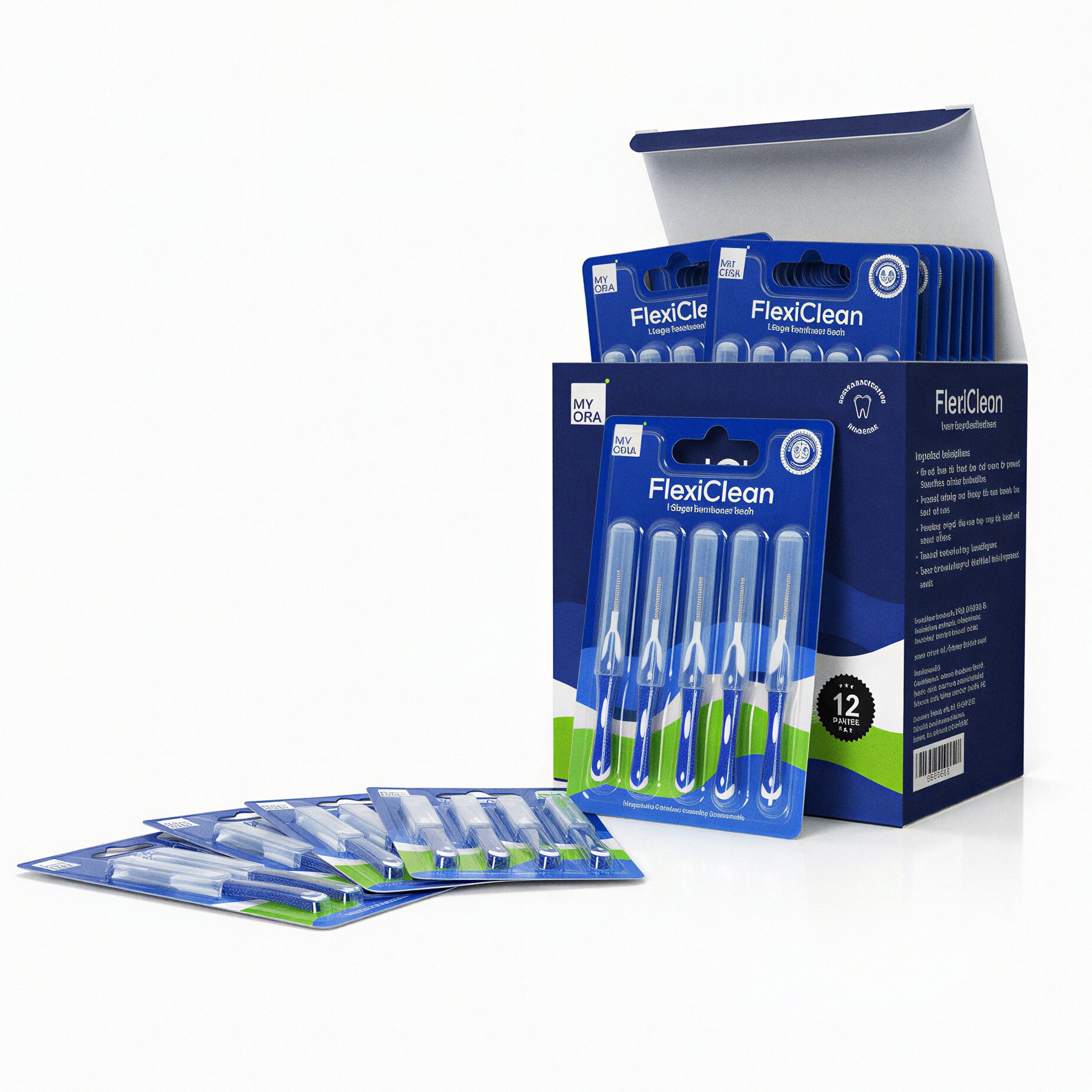 MyOra FlexiClean I-Shape Interdental Brush 0.6mm - Pack Of 12 (5 Pcs/Pack)