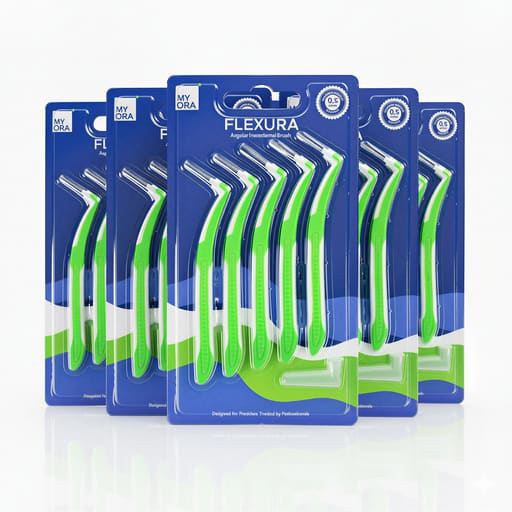 MyOra Flexura Angular Interdental Brush 0.5mm - Pack Of 12 (5 Pcs/Pack)