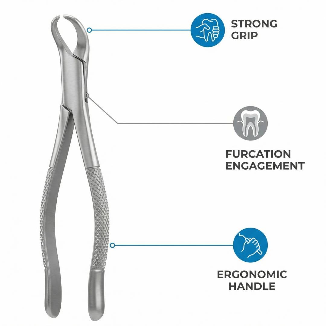 GDC American Forcep Cowhorn First & Second Lower Molars # 23 (F23)