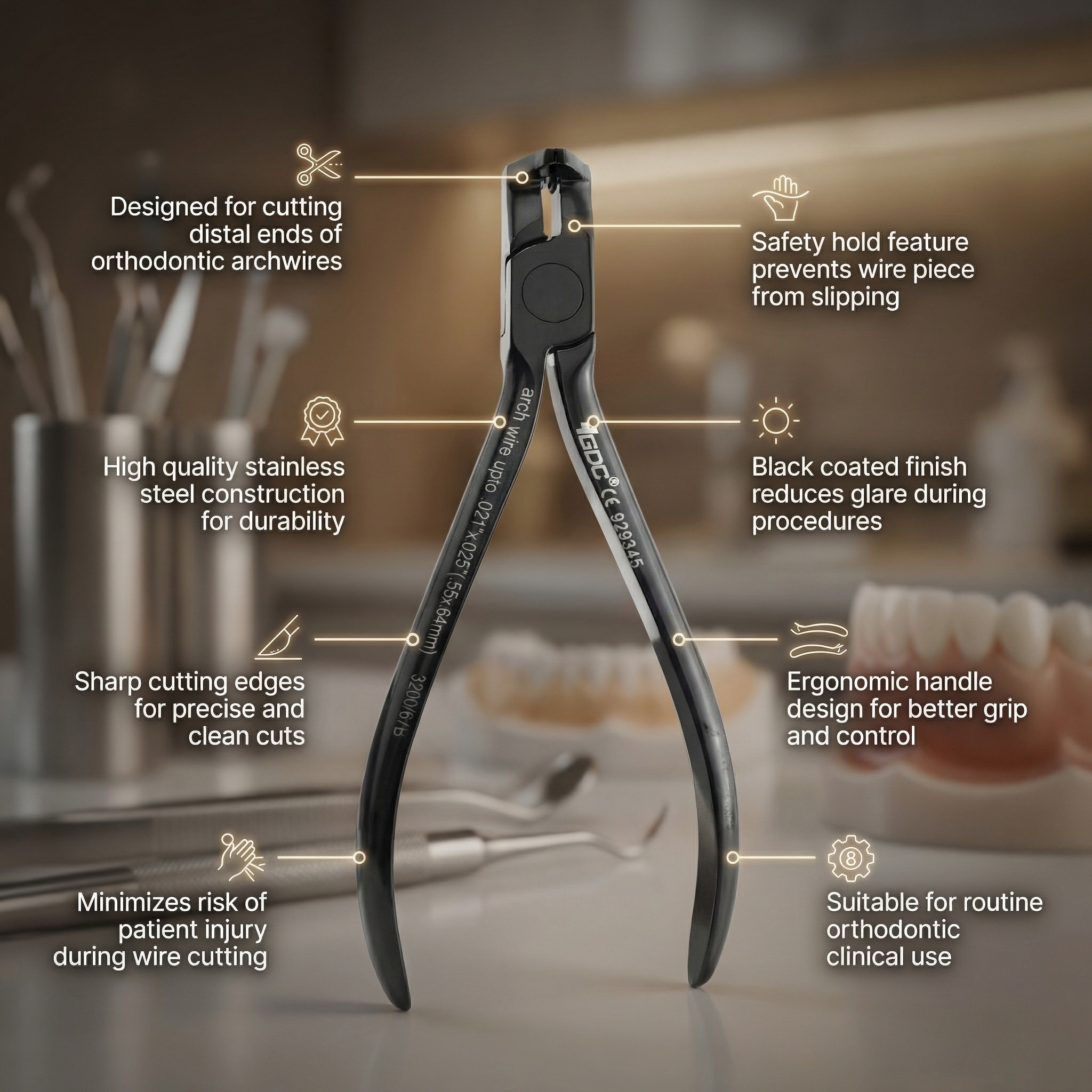 GDC Orthodontics Black Line Cutter - Distal End Cutter (3200/67B)