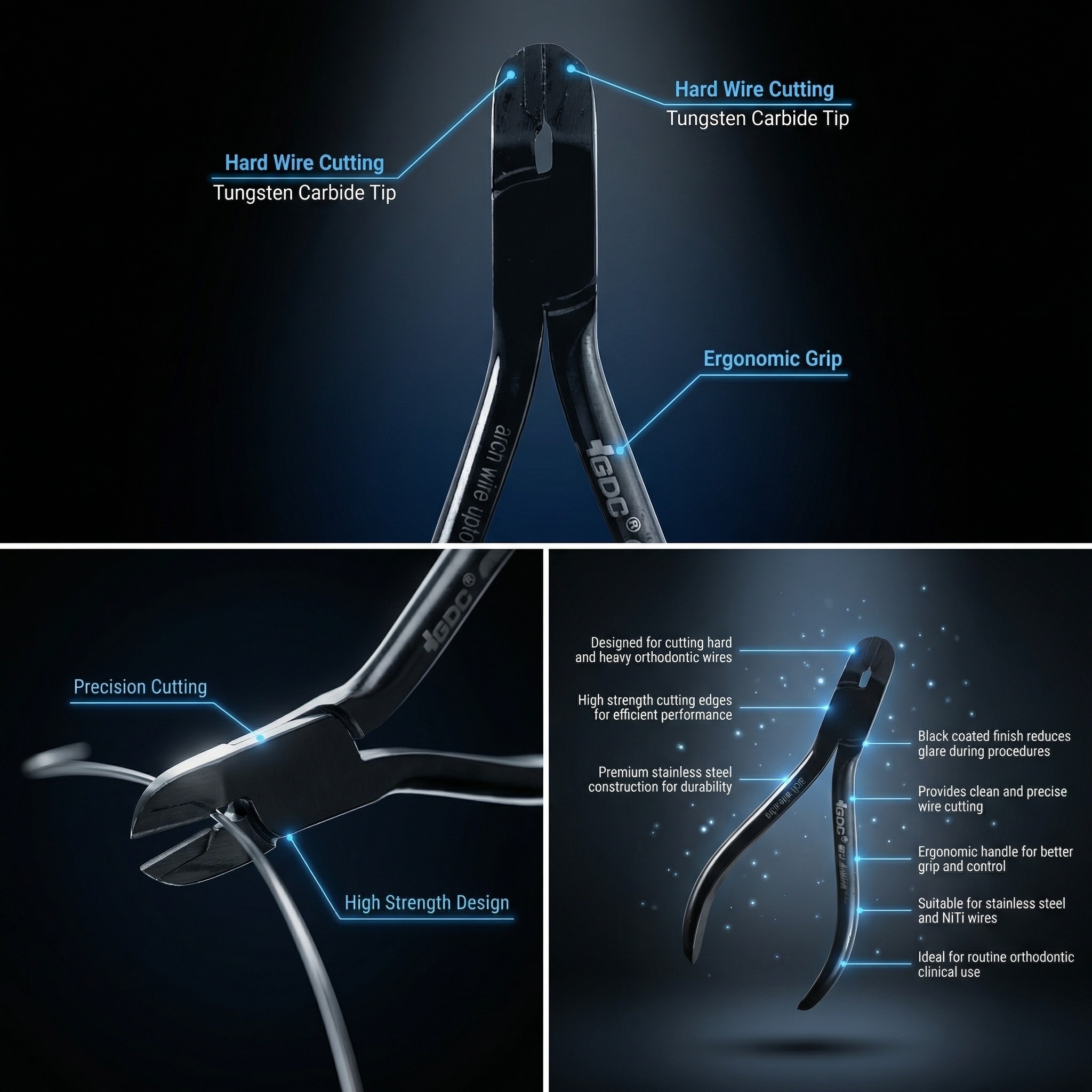 GDC Orthodontics Black Line Cutter - Hard Wire (3200/7)