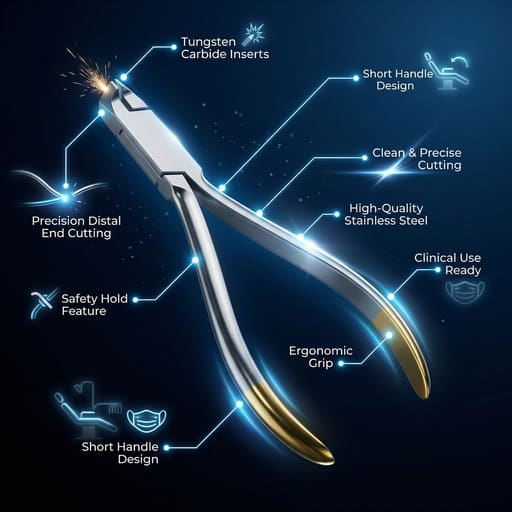 GDC Orthodontics Cutter Tc Distal End Cutter - Hole Short Handle (3000/67H)