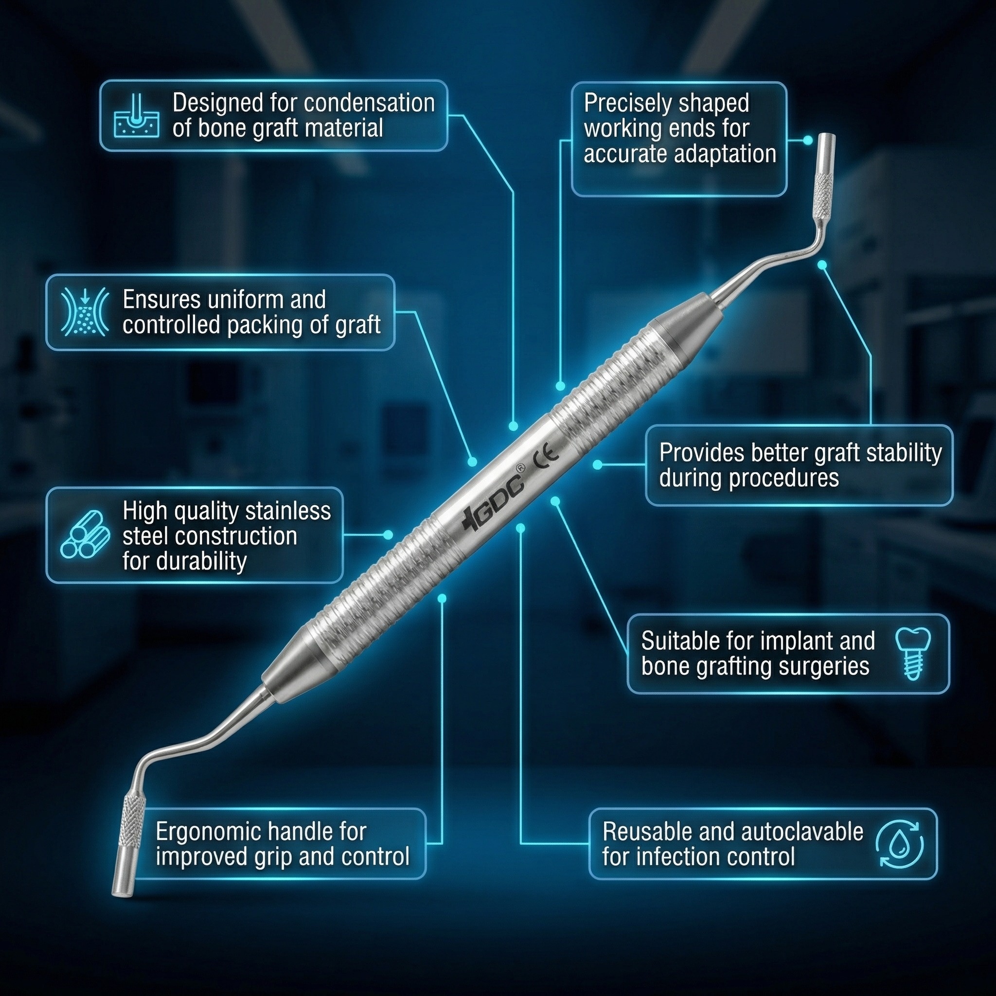 GDC Bone Grafting Instruments - Condenser (BC14614)