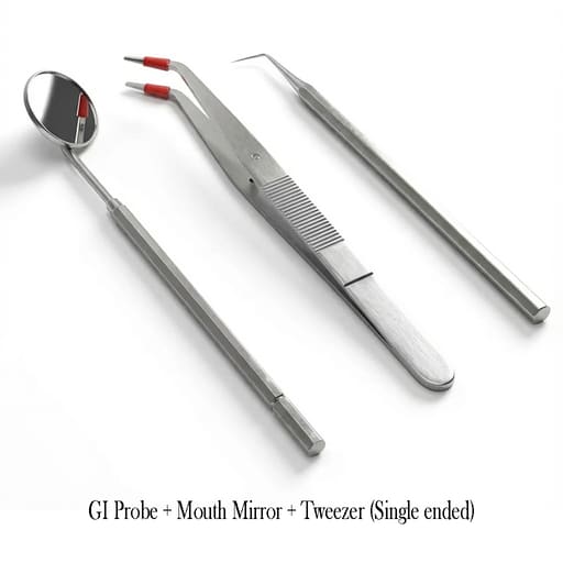 GI Probe + Mouth Mirror + Tweezer