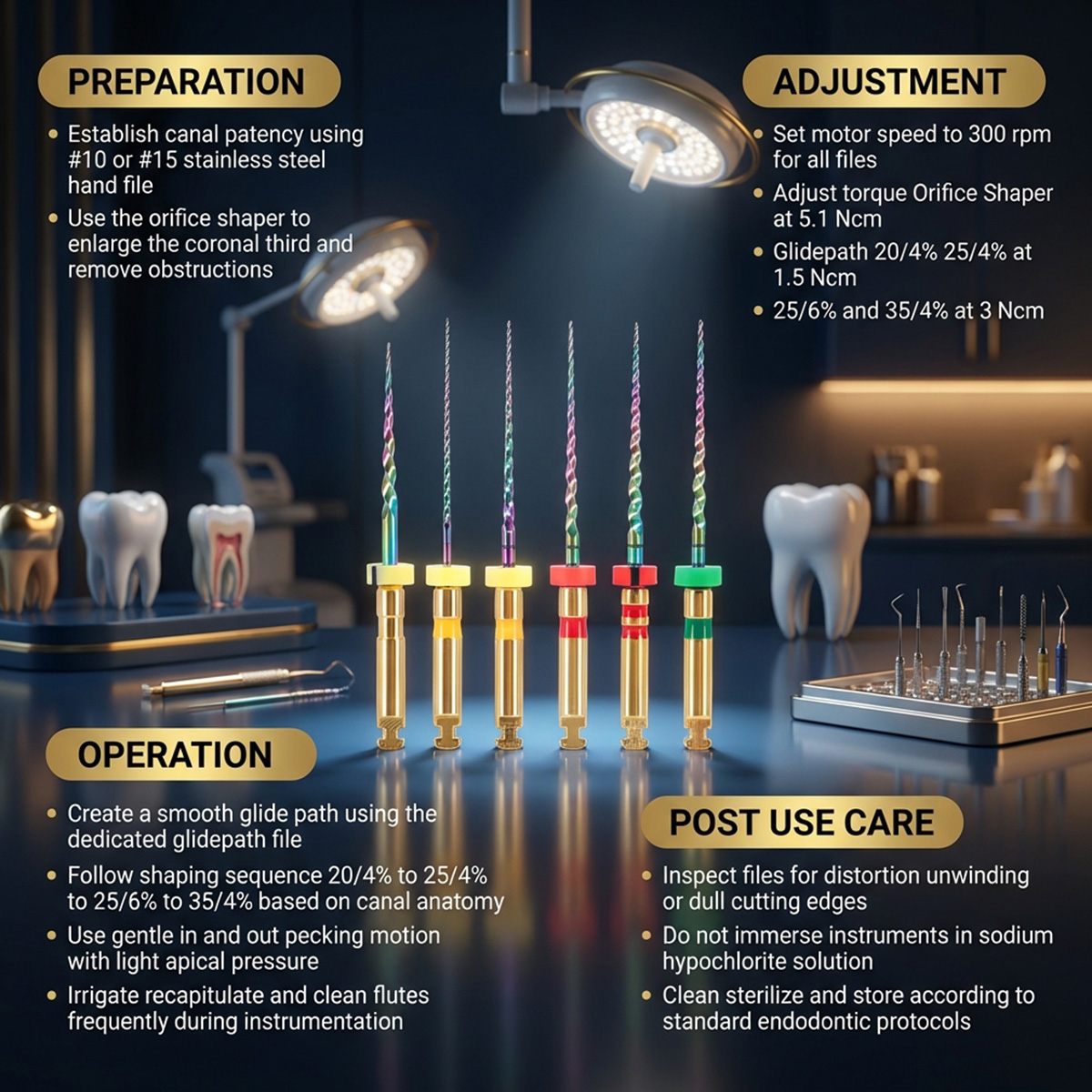MIK CurvXGlide NiTi Rotary Files 21mm (Pack of 6)