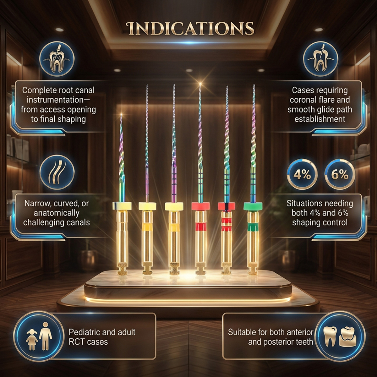 MIK CurvXGlide NiTi Rotary Files 25mm (Pack of 6)