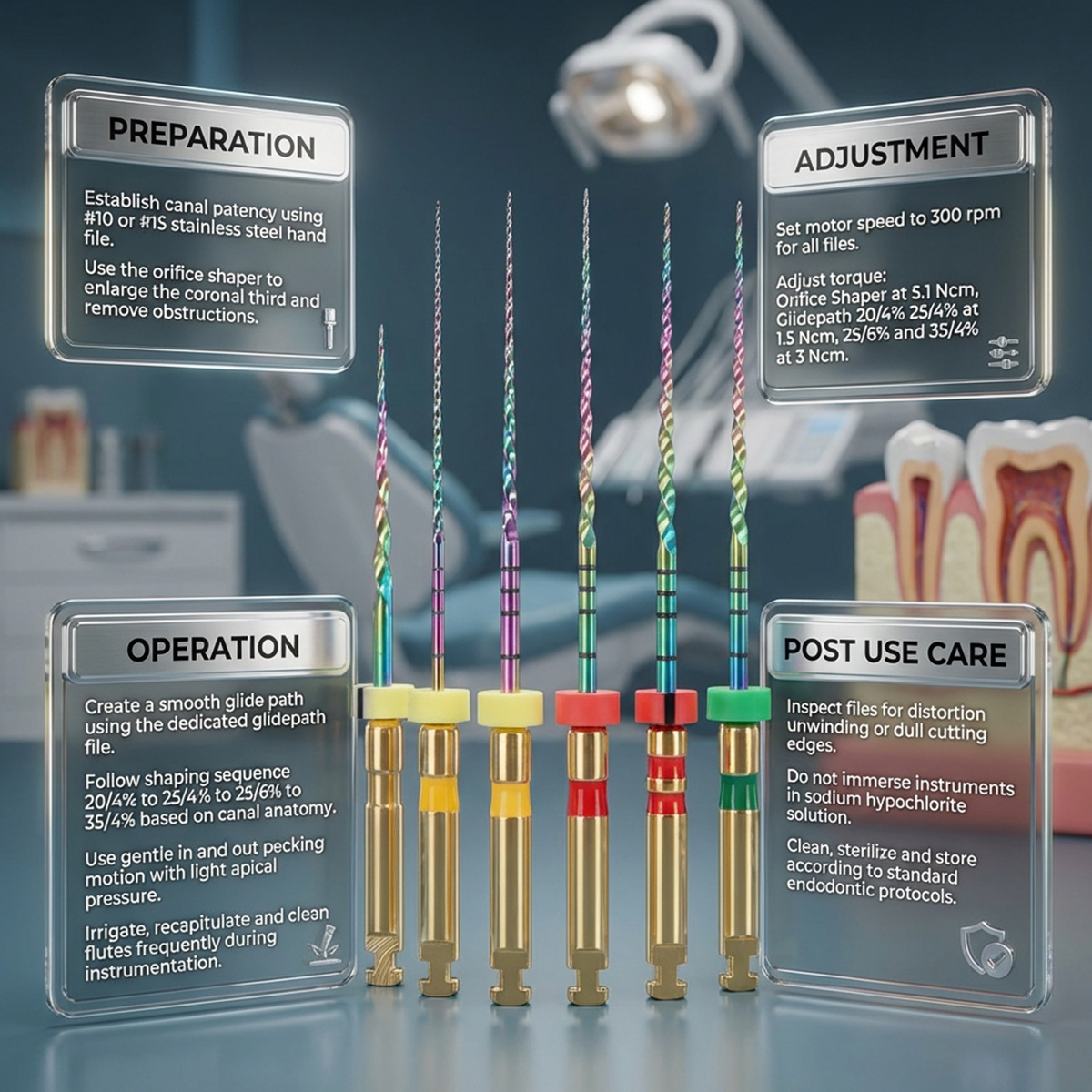 MIK CurvXGlide NiTi Rotary Files 25mm (Pack of 6)