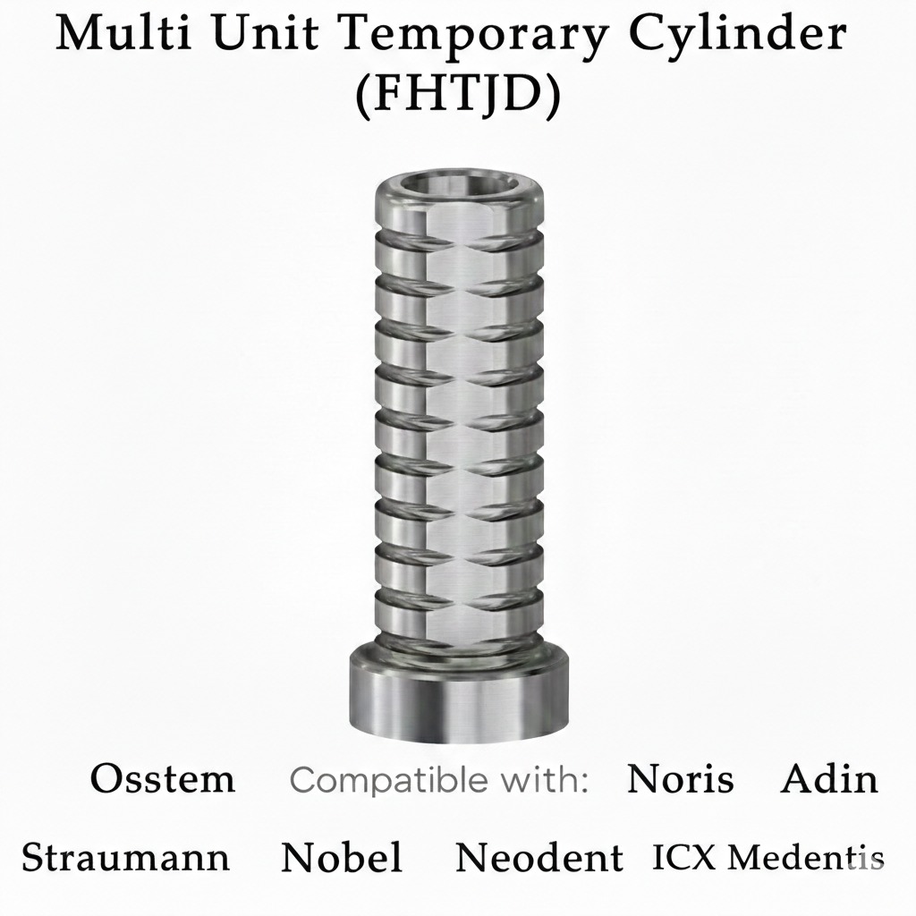 Dentaltech Universal Multi Unit Temporary Cylinder - Osstem | Noris | Adin | Straumann | Nobel Biocare | Neodent | ICX Medentis Compatible (FHTJD)
