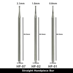 NewDiamond Round Carbide Straight Handpiece Burs (Pack of 5)