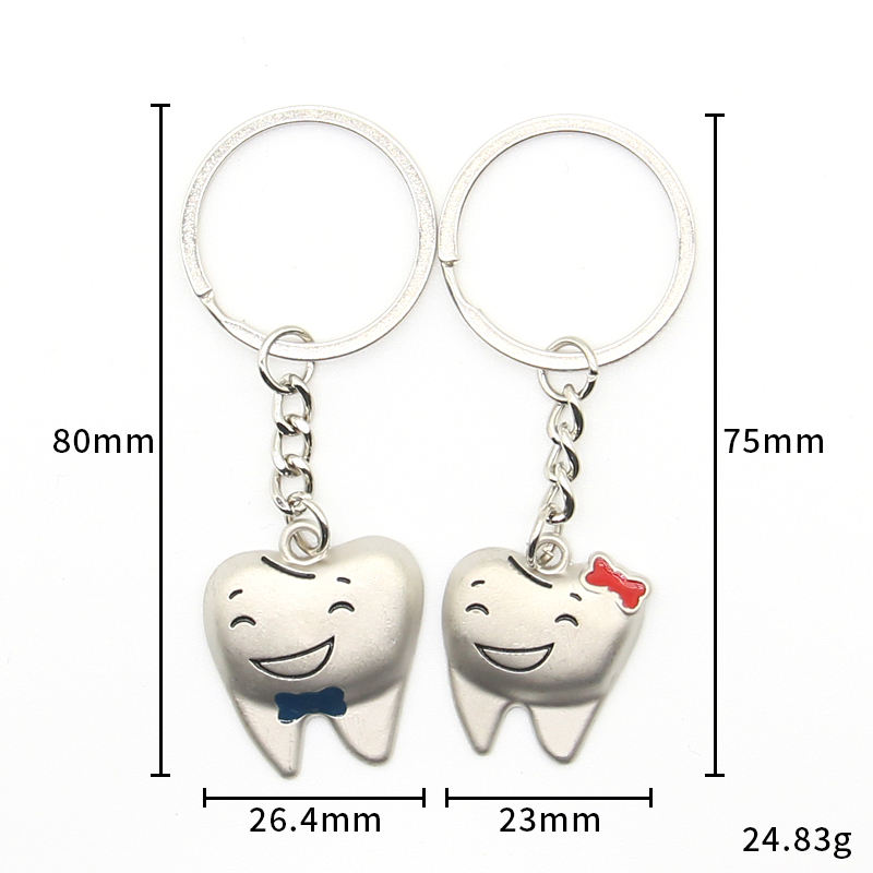 iDENTical Tooth Shape Couple Keychain ZYR-3016